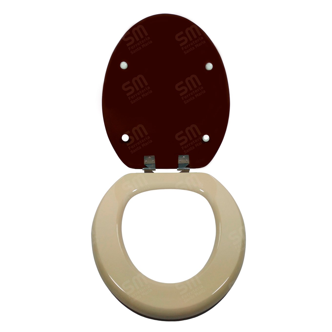 Asiento Fadas Bicolor Champagne Castaño para Inodoro Dorica