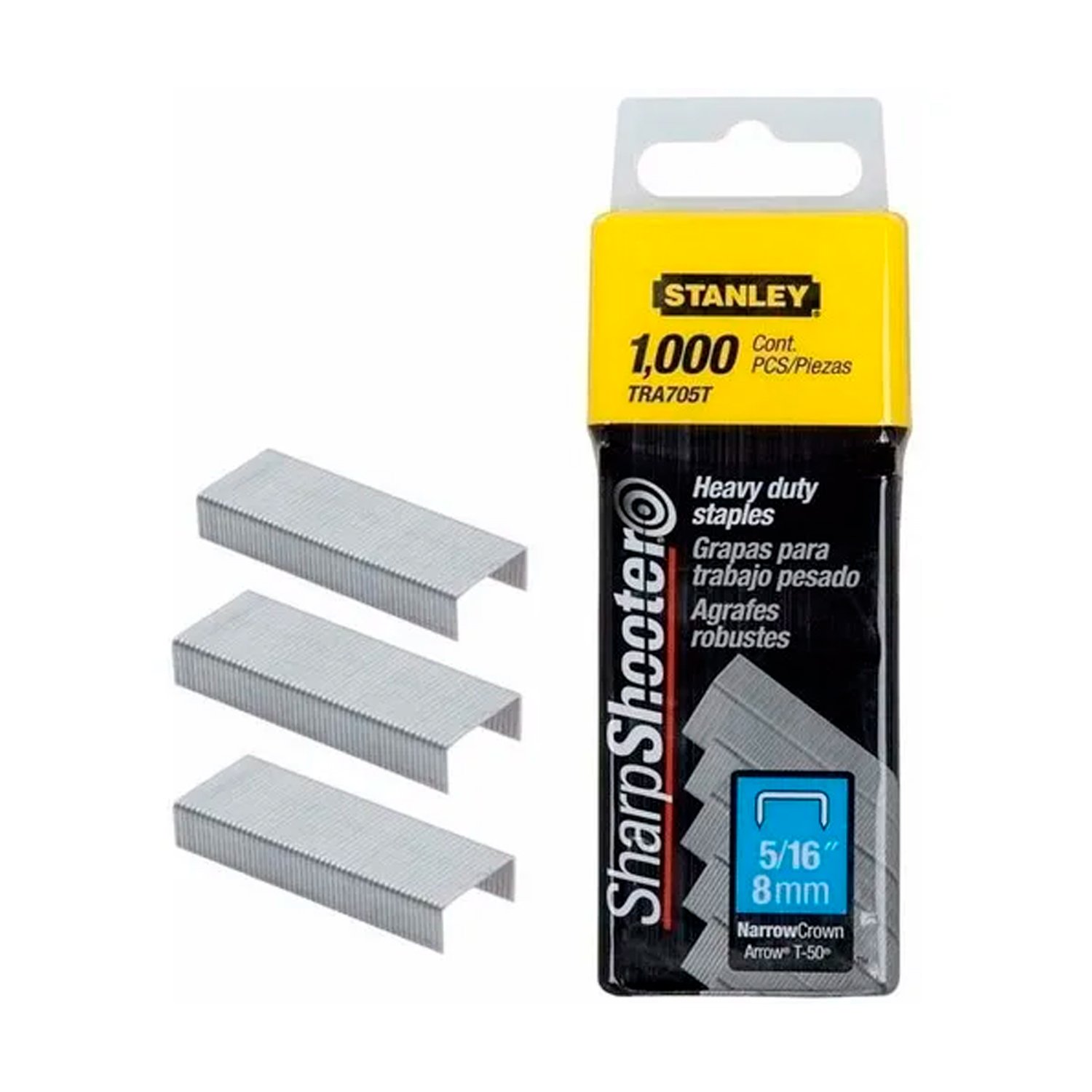 Grapas P/ Trabajo Pesado 5/16pulg 8mm Stanley Tra705t