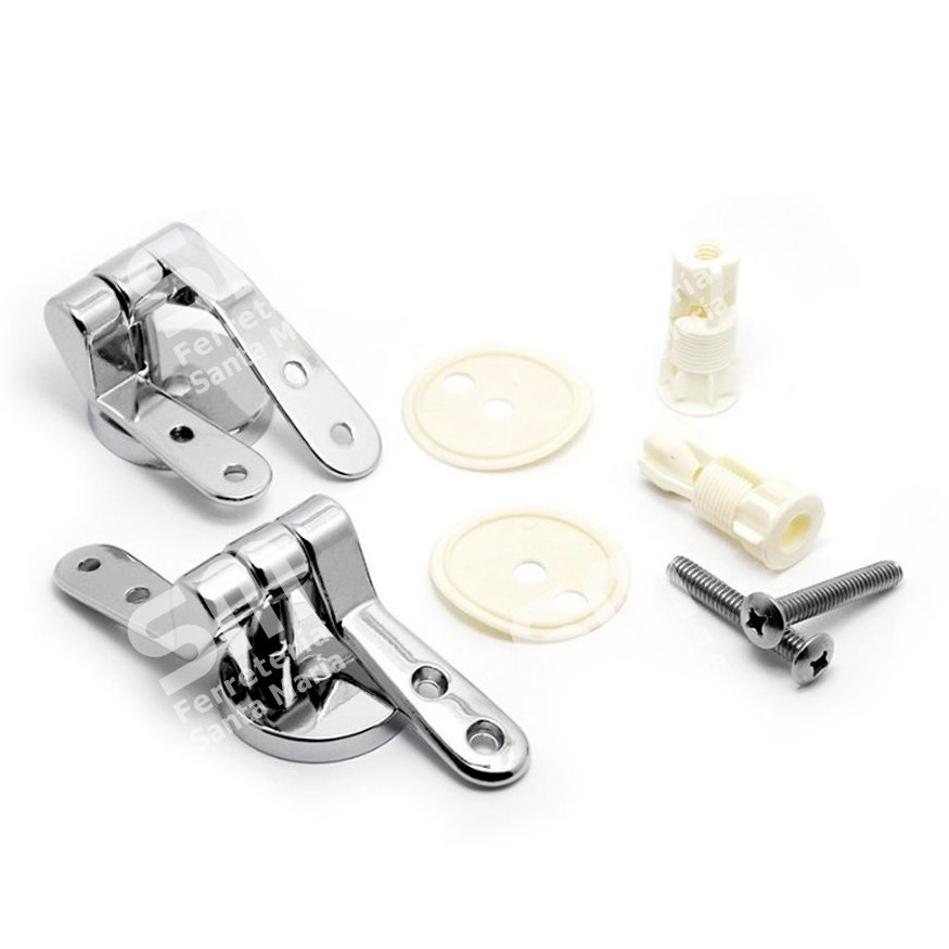 Herraje Cromo Corto con Expansor para Asiento de Inodoro Derpla