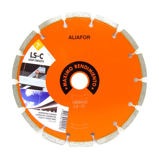 Disco Diamantado Laser Concreto Segmentado 178mm Aliafor Ls-7c