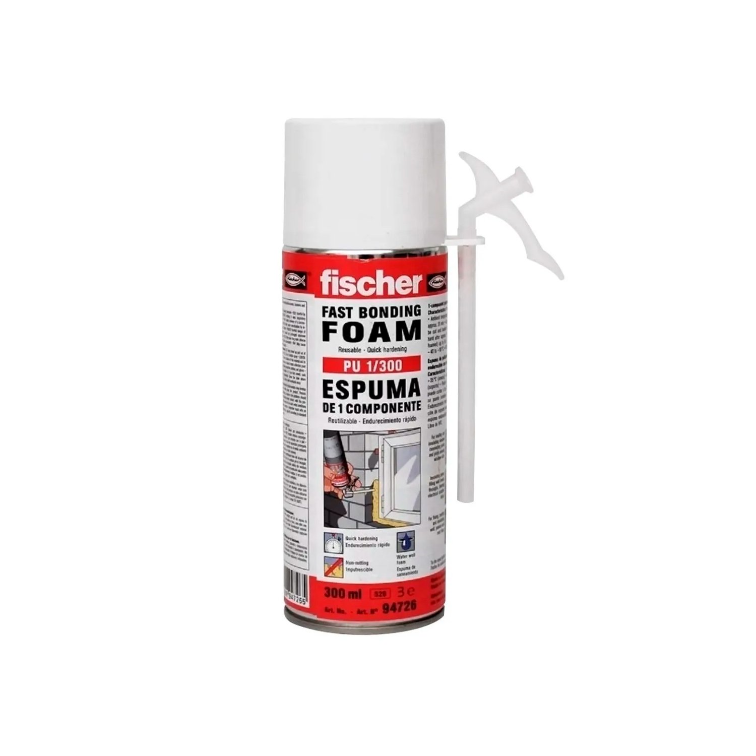 Espuma de Poliuretano Expandido Aerosol Fischer 300 Ml