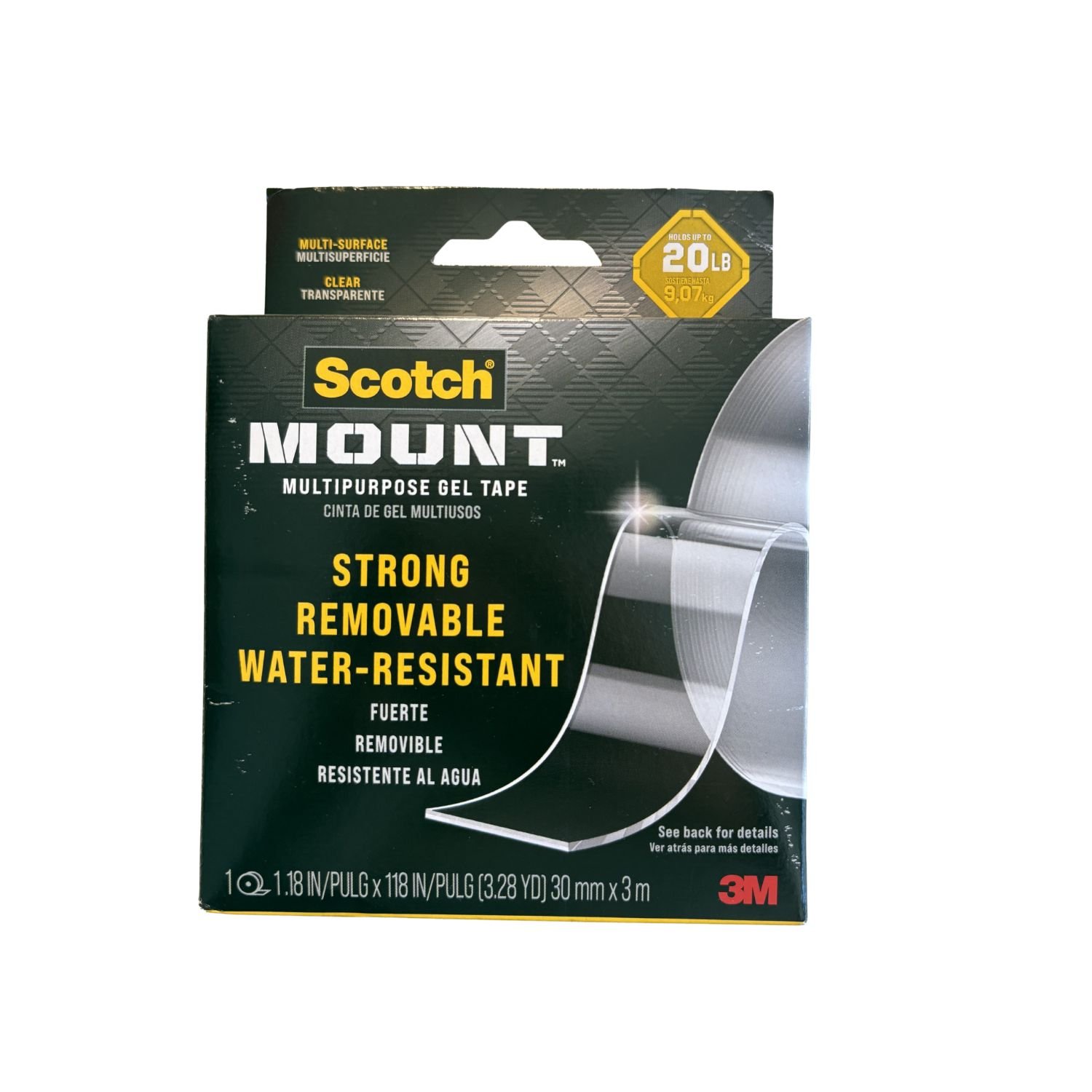 Cinta Bifaz Gel Multiuso 30mm X 3mts Scotch Mount 3m