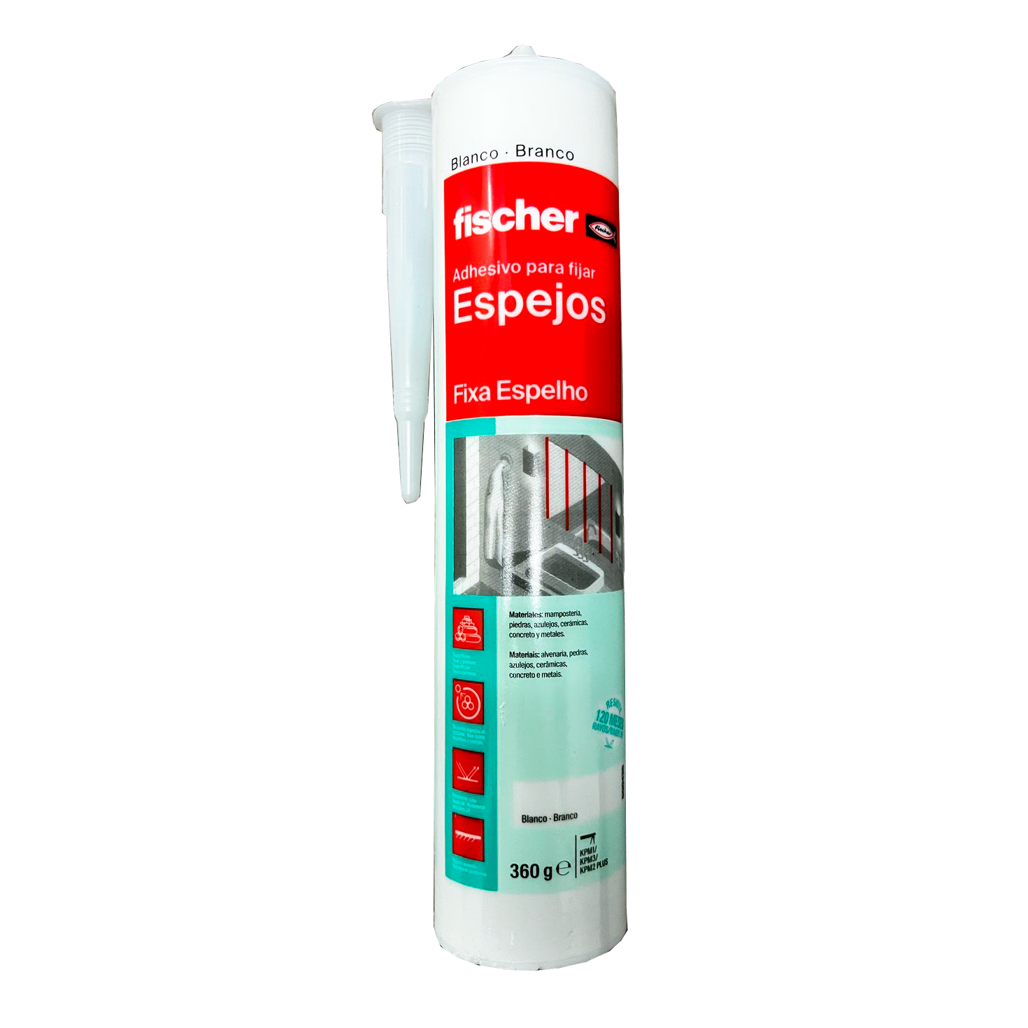 Sellador Adhesivo P/ Espejos X 360gr Fischer Blanco