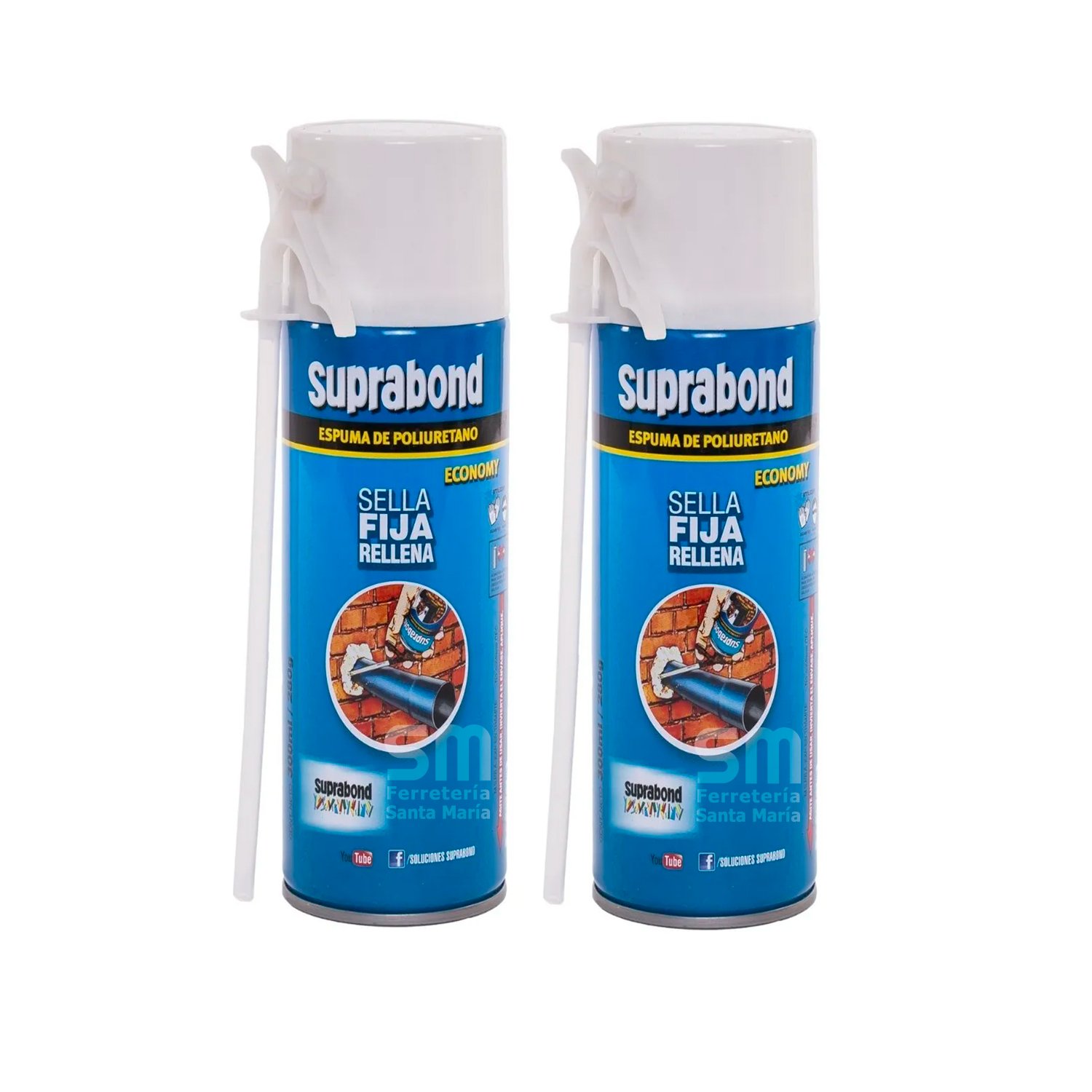 Espuma Poliuretano Expandido Suprabond Economy 500ml X 2unid