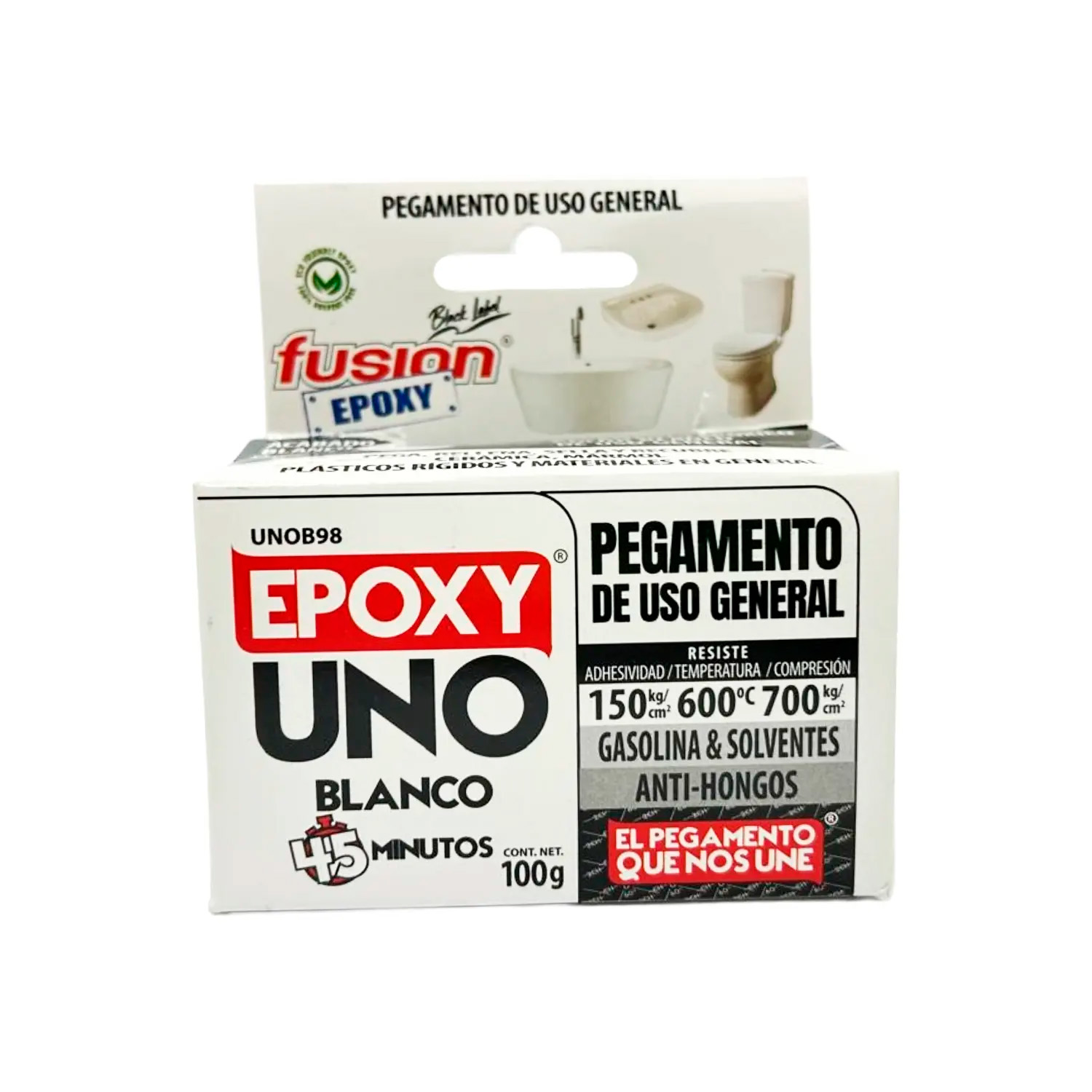 Adhesivo Fusión Epoxy Uno Blanco 2 Componentes 100gr