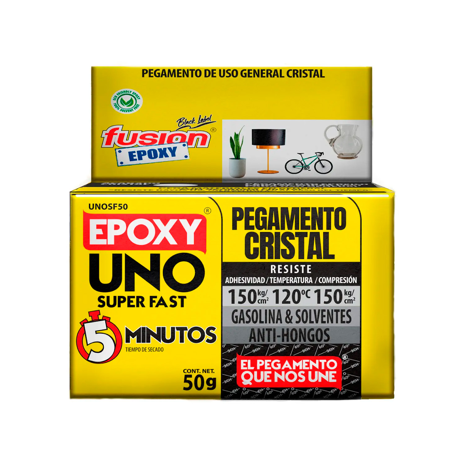Adhesivo Fusión Epoxy Uno Super Fast 2 Componentes 50gr