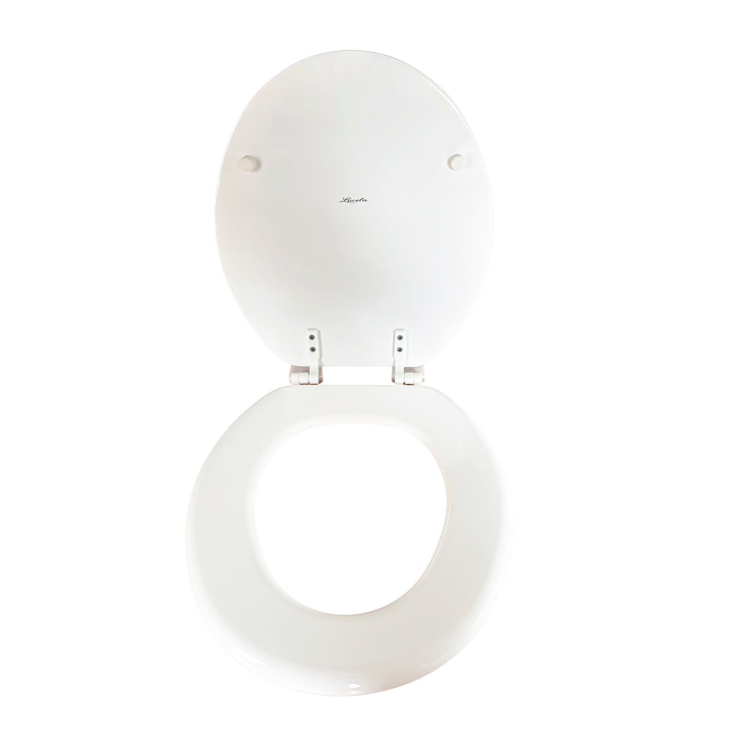 Asiento Inodoro Mad. Laqueada Hje Nylon Capea Blanca Lucela · foto 1