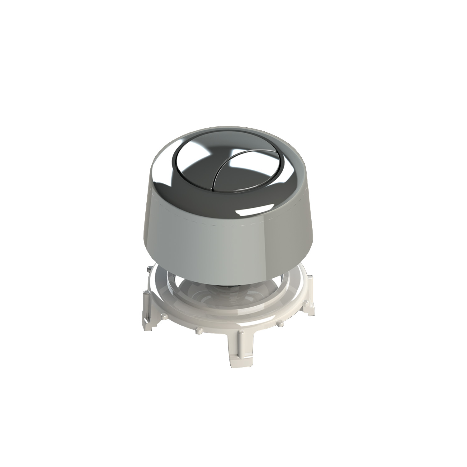 Botón Cromado Para Descarga Dual Con Cable